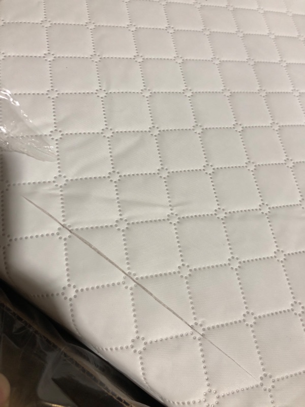 Photo 3 of * damaged upon inspection * see images * 
Dream On Me Sunset 3” Extra Firm Fiber Crib Mattress, Greenguard Gold Certified, 