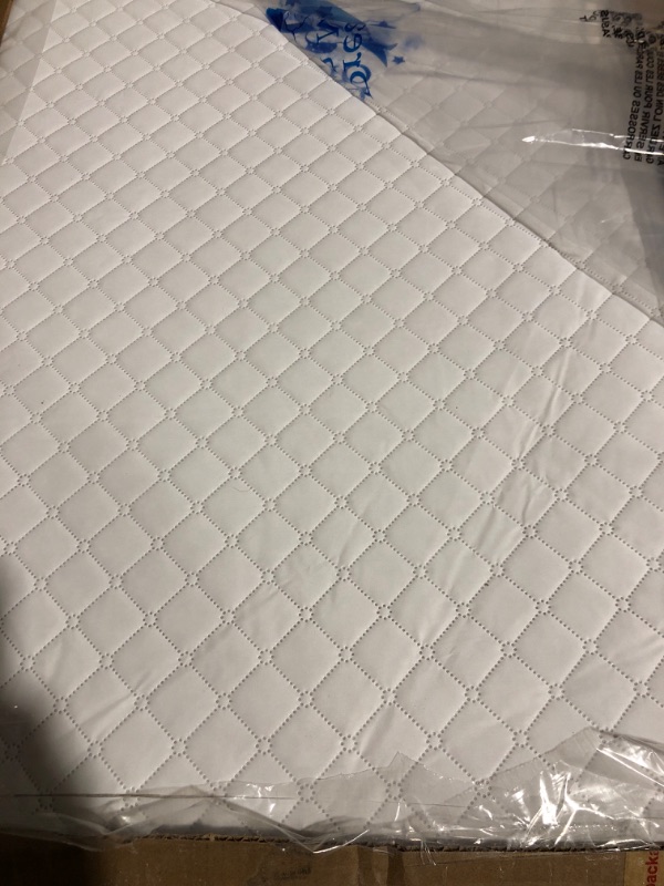 Photo 4 of * damaged upon inspection * see images * 
Dream On Me Sunset 3” Extra Firm Fiber Crib Mattress, Greenguard Gold Certified, 