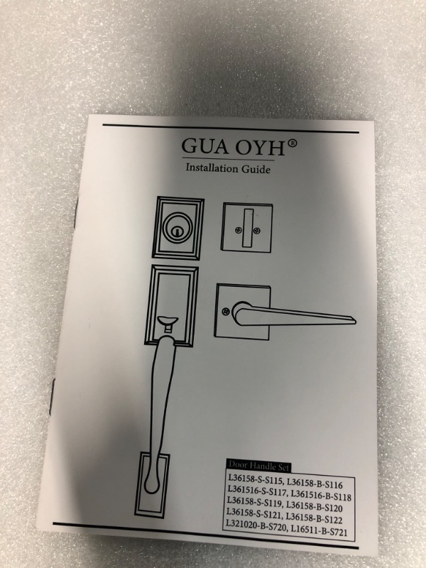 Photo 1 of 
GUA OYH Double Front Door Handle Matte Black 