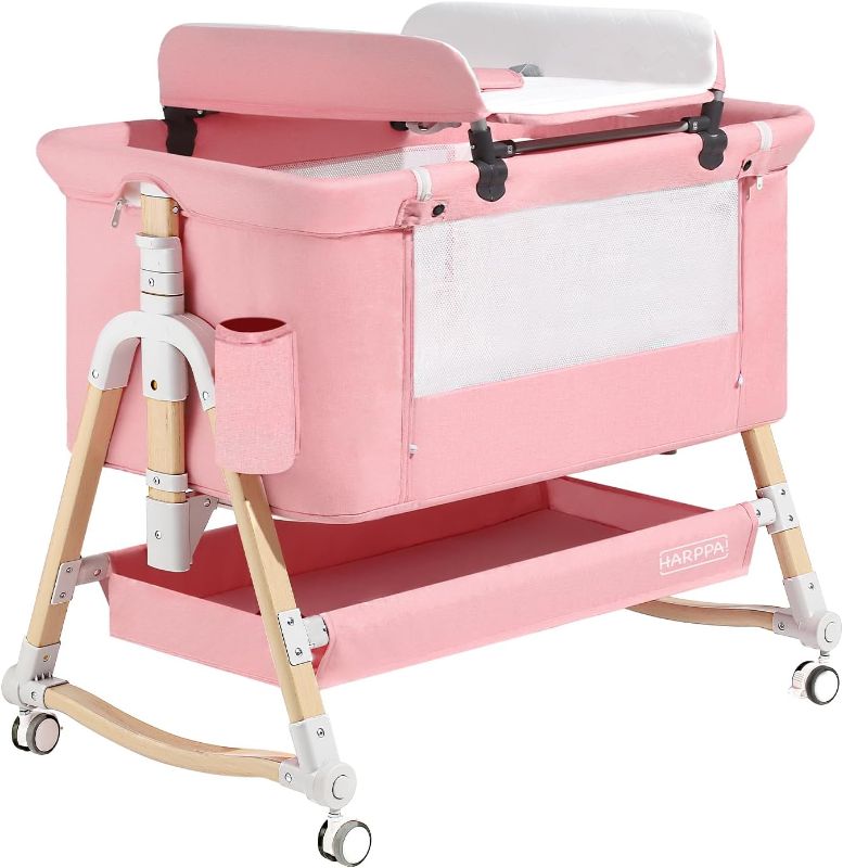 Photo 1 of Baby Bassinet Bedside Sleeper Pink