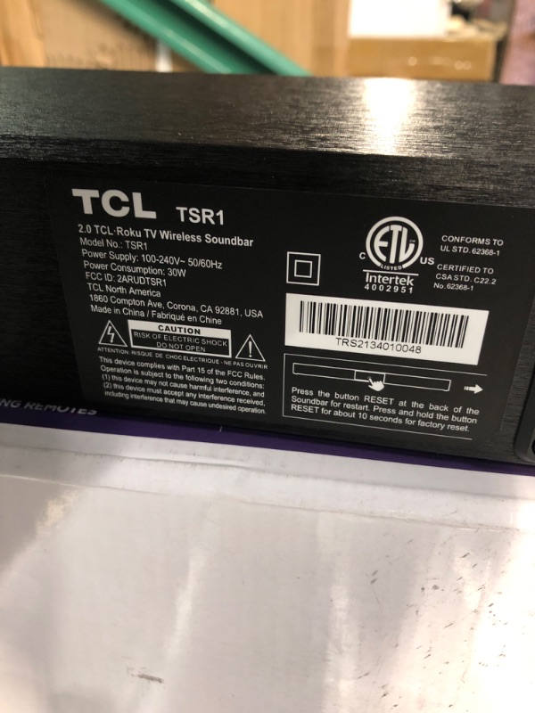 Photo 3 of TCL Alto R1 Roku TV Wireless 2.0 Channel Sound Bar for Roku 31.5-inch, Black