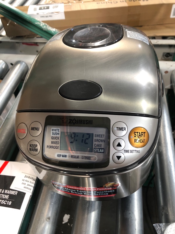 Photo 1 of **DAMAGE**
Zojirushi NS-TSC10 5-1/2-Cup (Uncooked) Micom Rice Cooker and Warmer, 1.0-Liter 5.5 cups Rice Cooker