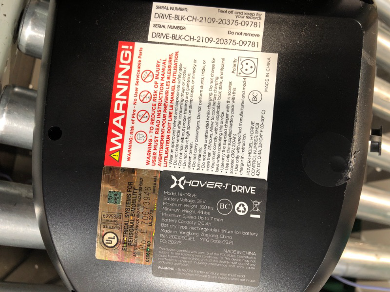 Photo 1 of ***USED - POWERS ON - UNABLE TO TEST FURTHER***
Hover-1 Drive Electric Hoverboard | 7MPH Top Speed, 3 Mile Range