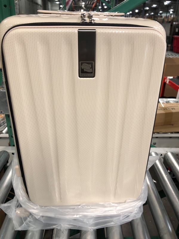 Photo 2 of * used * no packaging *
Hanke Carry On Luggage 20in Spinner Luggage  Ivory white 