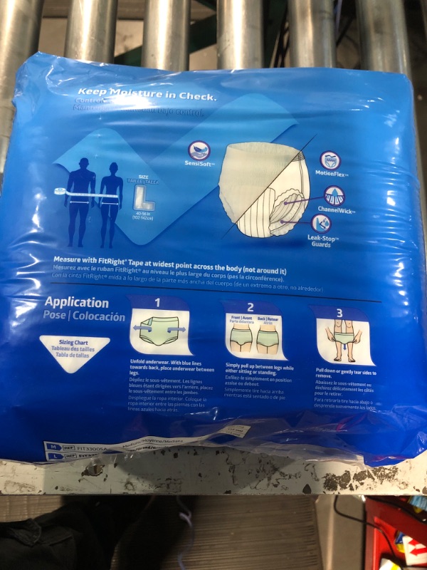 Photo 1 of FitRight Super Adult Incontinence Underwear Large, 40"-56"