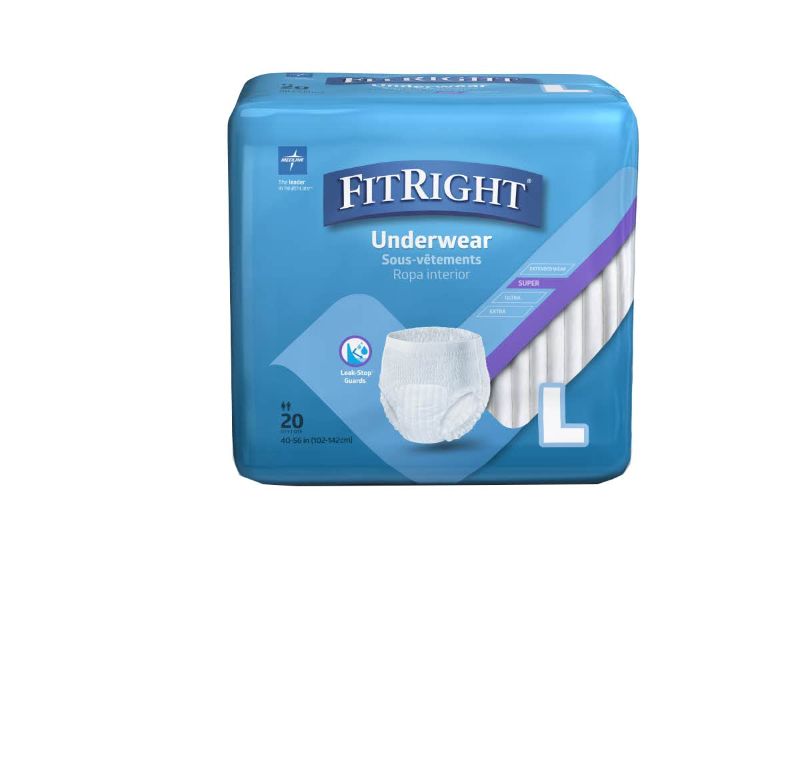 Photo 1 of FitRight Super Adult Incontinence Underwear Large, 40"-56"