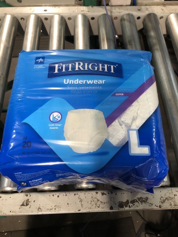 Photo 3 of FitRight Super Adult Incontinence Underwear Large, 40"-56"