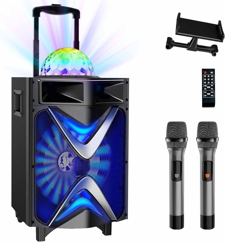 Photo 1 of VeGue Karaoke Machine for Adults & Kids, Bluetooth Speaker PA System with 2 Wireless Microphones