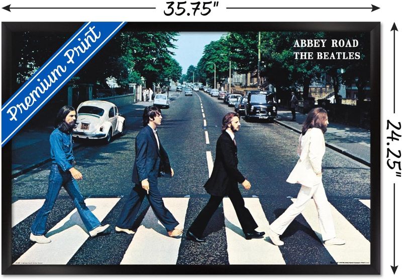 Photo 1 of **FRAME DAMAGED**
Trends International Beatles-Abbey Road Wall Poster, 22.375" x 34", Silver Framed Version 22.375" x 34" Silver Framed Version