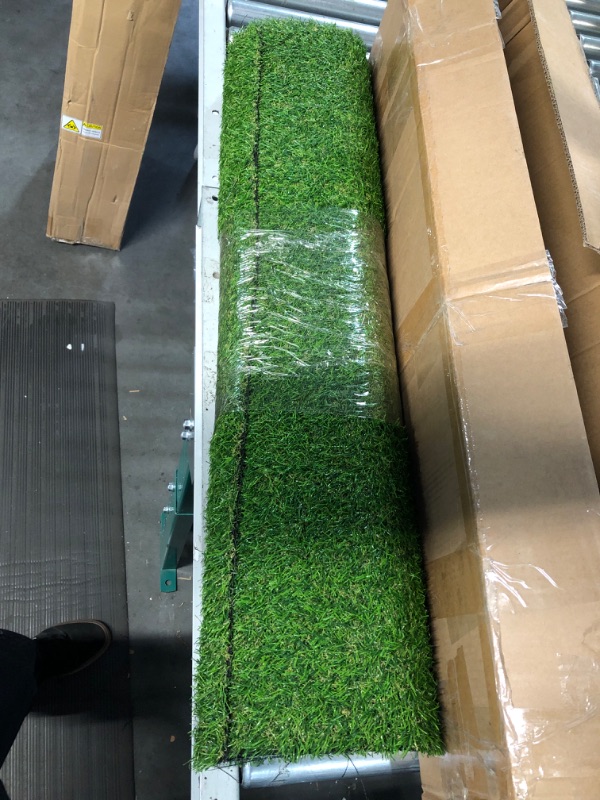 Photo 2 of (READ NOTES) FREADEM Artificial Grass Turf for Pet Dogs 3' x 5', Fake Grass Lawn with Drain Holes, Indoor Outdoor Synthetic Grass Mat for Garden Gym Patio Balcony Playground Backyard, Height 0.8 Inch