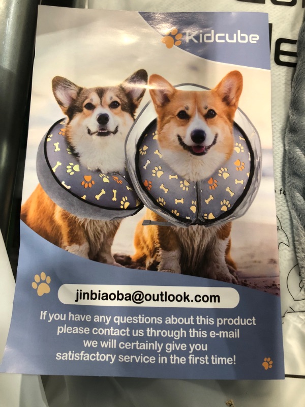 Photo 1 of Kidcube Inflatable Dog Cone for Large Dogs Donut Collar Alternative After Surgery Neck Donut Stop Licking Surgical Recovery Comfy Comfortable Soft Pet Pillow Cones Extra Large Elizabethan Collars - XL XL (Neck: 18"-21")