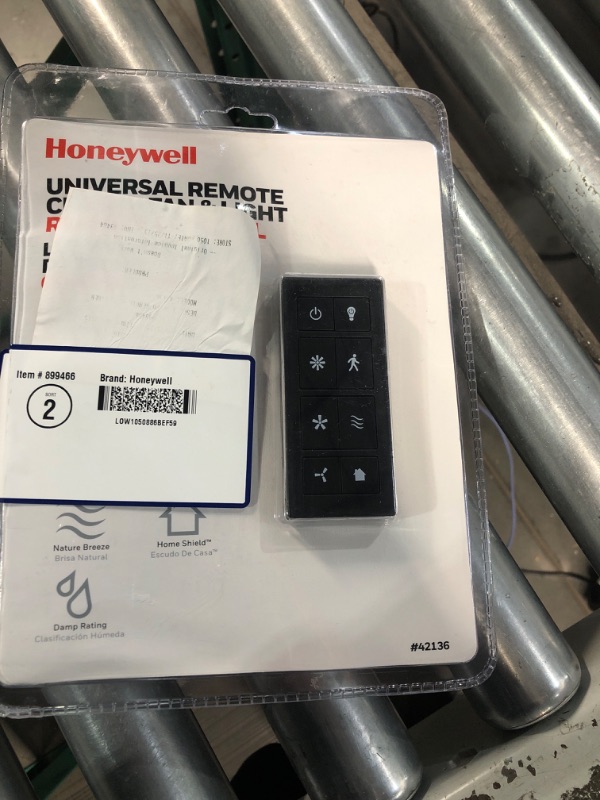 Photo 2 of Honeywell 3.5-in 3-Speed Black Plastic Indoor Universal Ceiling Fan Remote