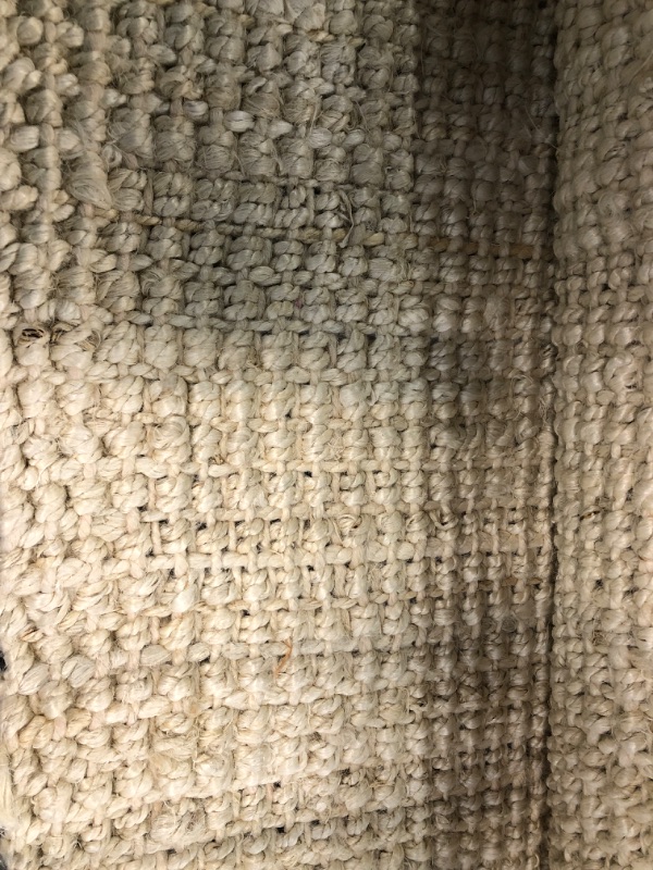 Photo 3 of Hauteloom Ambel Bleached Jute Rug - Natural Fiber Area Rug - Natural Farmhouse Look Carpet - Rattan Wicker Look Carpet - Cream, Beige - 5' x 7'6" 5' x 7'6"