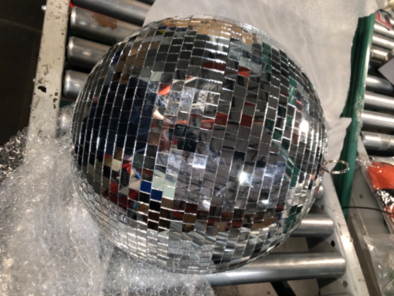 Photo 2 of **DAMAGE**
Mirror Disco Ball Sumono 12 Inch Mirror Ball Lightning Ball with Hanging Ring