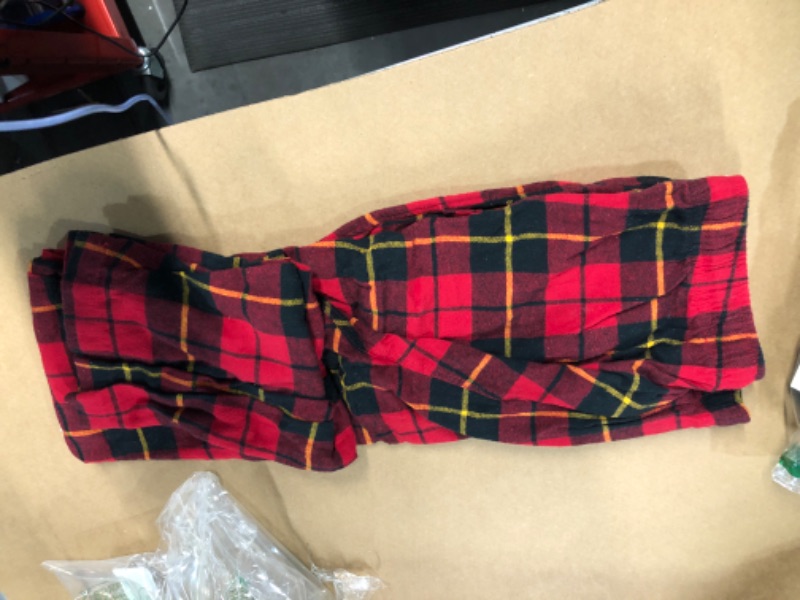 Photo 2 of Amazon Essentials Men's Flannel Pajama Pant (Available in Big & Tall) Large Black Red Buffalo Plaid