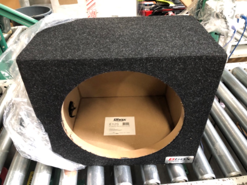 Photo 2 of Bbox Single Sealed 12 Inch Subwoofer Enclosure - Car Subwoofer Boxes & Enclosures - Premium Subwoofer Box Improves Audio Quality, Sound & Bass - Red & Black Spring Terminals - Charcoal 12" Single Sealed