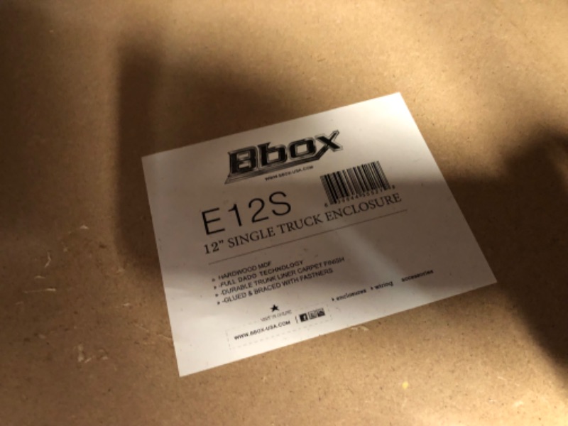 Photo 1 of Bbox Single Sealed 12 Inch Subwoofer Enclosure - Car Subwoofer Boxes & Enclosures - Premium Subwoofer Box Improves Audio Quality, Sound & Bass - Red & Black Spring Terminals - Charcoal 12" Single Sealed