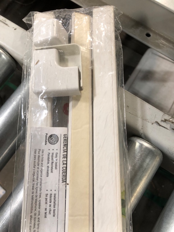 Photo 1 of Legrand - Wiremold Cable Management Kit, CordMate II, Cord Organizer and Hider, Cord Cover, Concealer, and Protector for Wall, White, Medium Capacity, 16318, 144 Inches