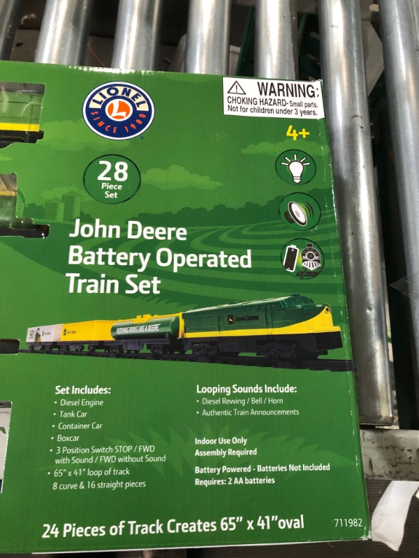Photo 2 of * used * see all images * 
Lionel John Deere Miniature Ready-to-Play Set, Battery-Powered Model Train, multicol