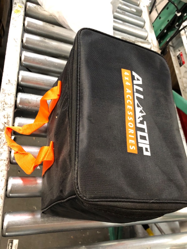 Photo 1 of ALL-TOP Heavy Duty Portable 12V Air Compressor Kit Inflate 180L (6.35Ft³)/Min Max 150PSI Metal Heat Dissipation ensures Duty Job for Pros Includes a 1680D Rugged Carry Bag for 4x4 Vehicle