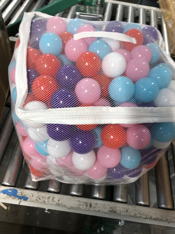 Photo 1 of Click N Play Ball Pit Balls for Kids, Plastic Refill 2.3 Inch Balls, 400 Pack, 5 Pastel Colors, Phthalate and BPA Free, Includes