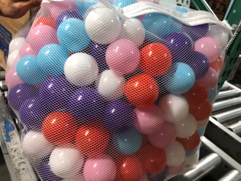 Photo 2 of Click N Play Ball Pit Balls for Kids, Plastic Refill 2.3 Inch Balls, 400 Pack, 5 Pastel Colors, Phthalate and BPA Free, Includes