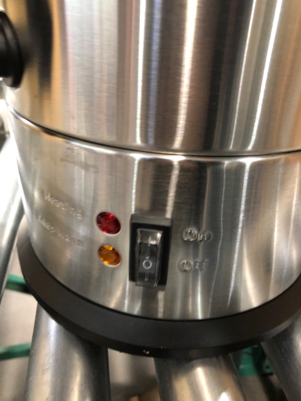 Photo 2 of (USED/SEE NOTES) SYBO 2022 UPGRADE SR-CP-50B Commercial Grade Stainless Steel Percolate Coffee Maker Hot Water Urn for Catering, 50-Cup 8 L, Metallic