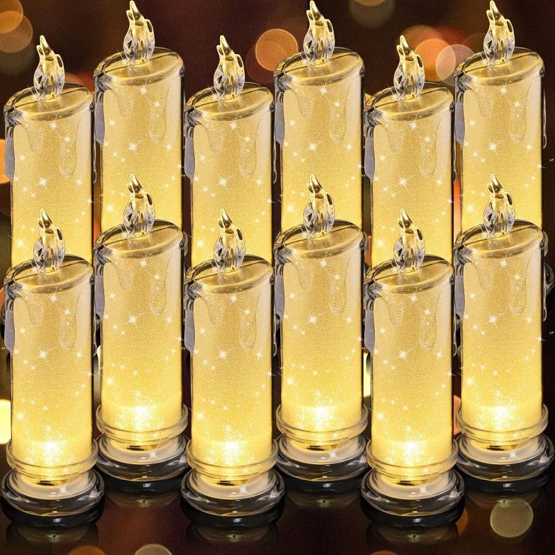 Photo 1 of **MISSING ONE CANDLE**
VIHOSE 12 Pcs Battery Operated Candles LED Flameless Pillar Candles 2.4 x 6.7'' 