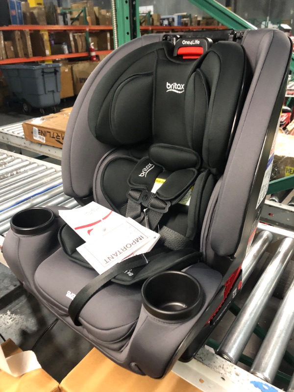 Photo 8 of Britax One4Life Convertible Car Seat, 10 Years of Use from 5 to 120 Pounds, Converts from Rear-Facing Infant Car Seat to Forward-Facing Booster Seat, Machine-Washable Fabric, Onyx Stone