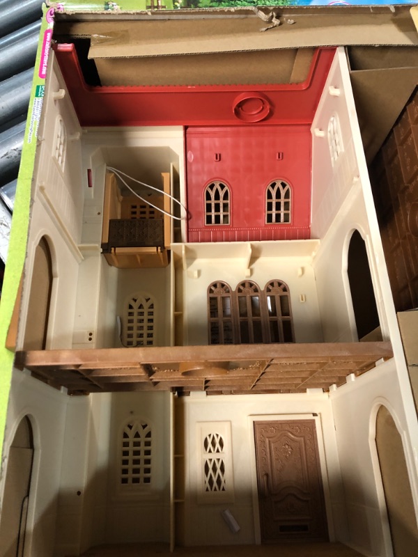 Photo 3 of Calico Critters Red Roof Tower Home, 3 Story Dollhouse Playset with Figure, Furniture and Accessories