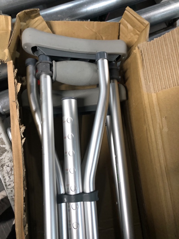 Photo 2 of 1 Pair Folding Aluminum Underarm Crutches for Adults and Teenager, 8 Adjustable Height for 4'7" to 6'7", 300 LBS Capacity Lightweight Adjustable Crutches with Underarm Pads, Great for Travel or Work Foldable