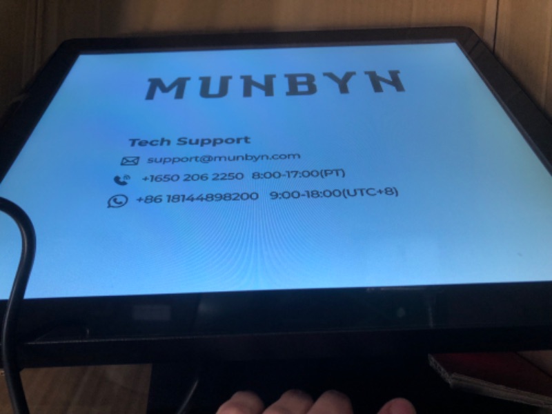 Photo 3 of MUNBYN POS Touch Screen Monitor 17-inch 400 nits Flat Capacitive LED Touchscreen Monitor POS System for Retail Kitchen POS Monitor No Driver Required Support Windows Linux Raspberry Pi VGA/HDMI Input