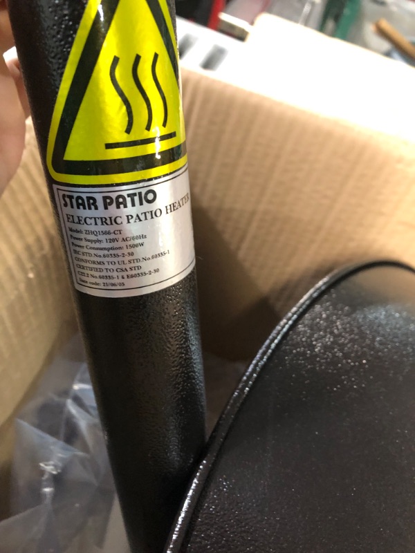 Photo 2 of ***USED - MISSING HARDWARE - UNABLE TO TEST***
Star Patio Outdoor Freestanding Electric Patio Heater, Tabletop heater, 1566-CT