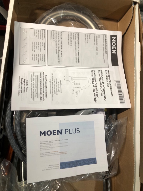 Photo 1 of **FAUCET HEAD IS BROKEN OFF**
Moen Adler Spot Resist Stainless One-Handle High Arc Kitchen Sink Faucet 
