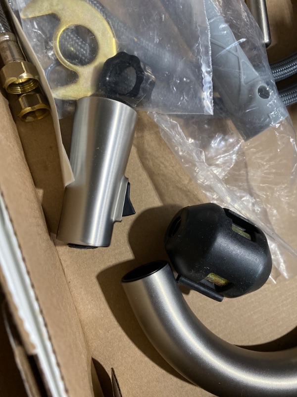 Photo 1 of **FAUCET HEAD IS BROKEN OFF**
Moen Adler Spot Resist Stainless One-Handle High Arc Kitchen Sink Faucet 