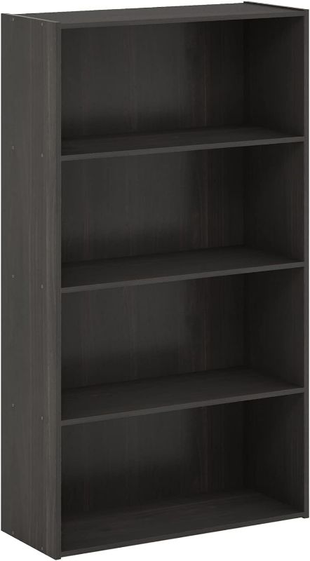 Photo 1 of **MISSING HARDWARE**
Furinno Pasir 4-Tier Bookcase / Bookshelf / Storage Shelves, Espresso