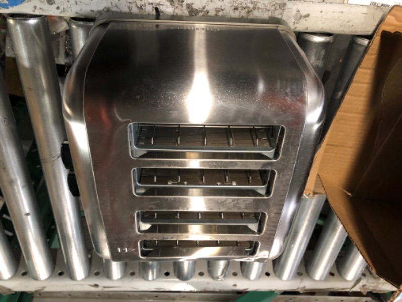 Photo 3 of ***USED - DENTED - SEE PICTURES***
Cuisinart CPT-180P1 Metal Classic 4-Slice Toaster, Brushed Stainless Brushed Stainless 4 Slice-New Toaster