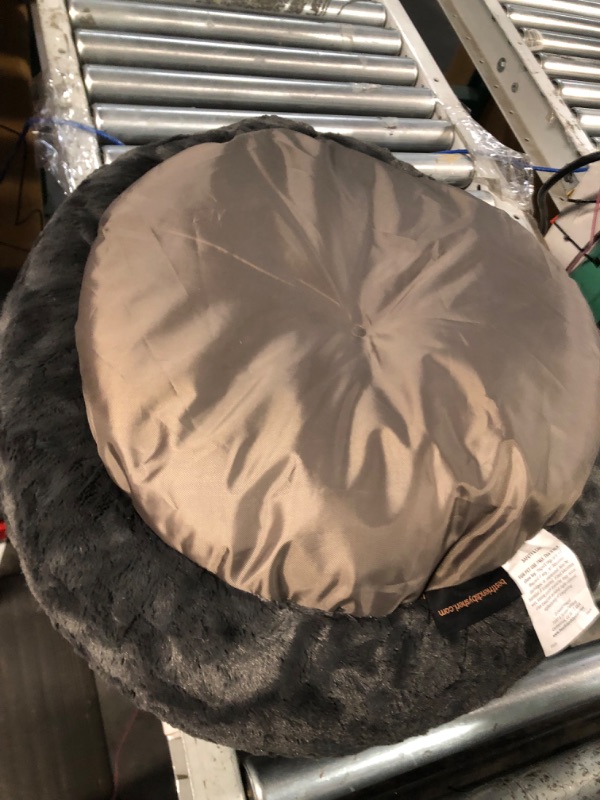 Photo 3 of ***USED - NO PACKAGING***
Best Friends by Sheri The Original Calming Donut Cat and Dog Bed in Lux Fur Charcoal Mink, Small 23x23 Lux Mink Small 23" x 23" Bed Only