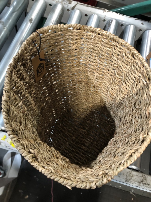 Photo 2 of ***USED***
Household Essentials ML-5692 Woven Seagrass Wicker Waste Bin - for Bathrooms and Bedrooms - Natural,Brown,Small