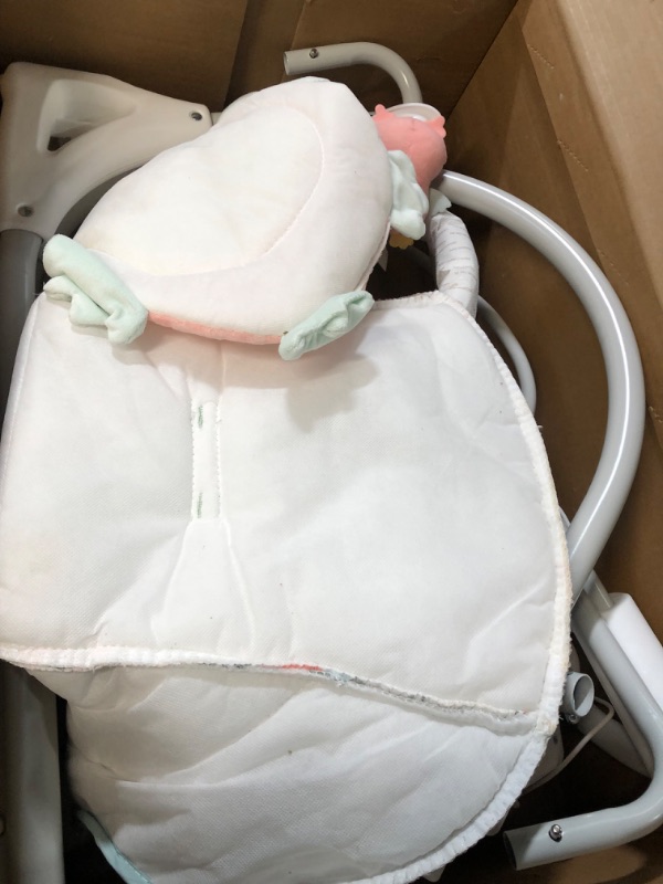 Photo 3 of **USED**
Ingenuity InLighten 5-Speed Baby Swing - Swivel Infant Seat, 5 Point Safety Harness, Nature Sounds, Lights - Nally Owl