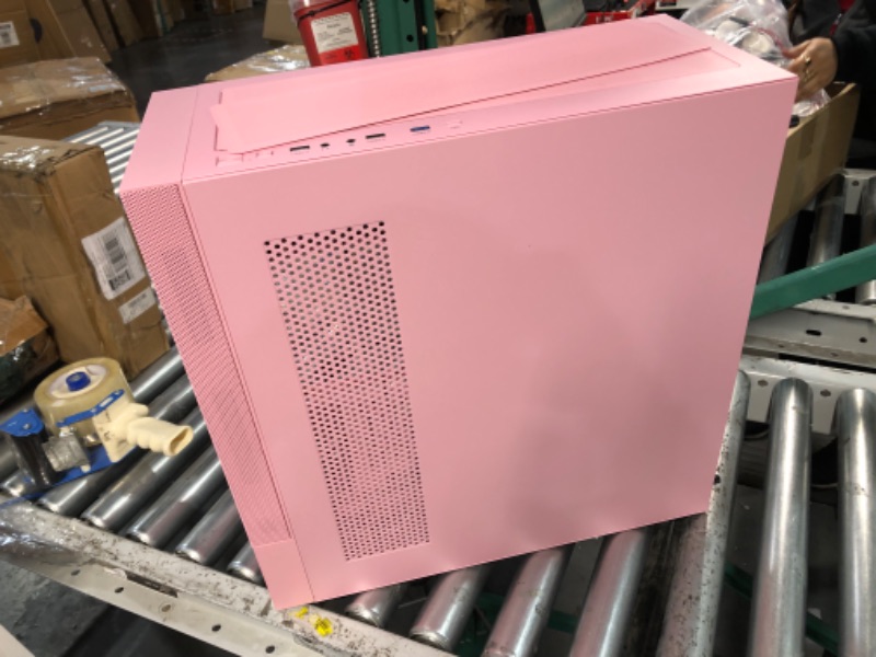 Photo 1 of Vetroo AL600 Black Mid-Tower ATX PC Case, Pre-Installed 3x120mm ARGB Fans, 3x120mm Regular Fans, Top 360mm Radiator Support Mesh Computer Gaming Case, Controller Hub Included