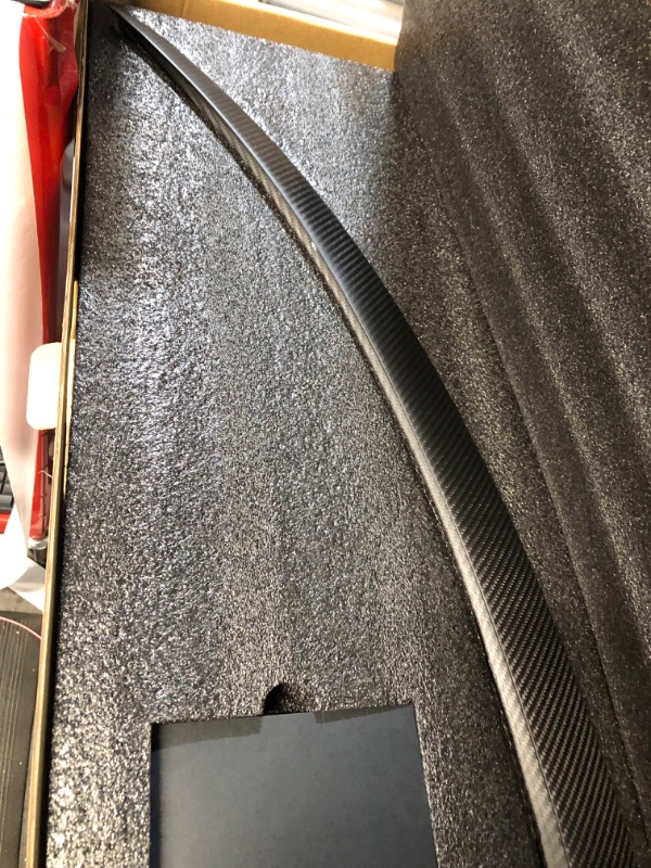 Photo 5 of HALOBLK Performance Carbon Fiber Spoiler for Tesla Model Y, Ultralight Genuine 3K Carbon Fiber Rear Spoiler (Matte Finish)