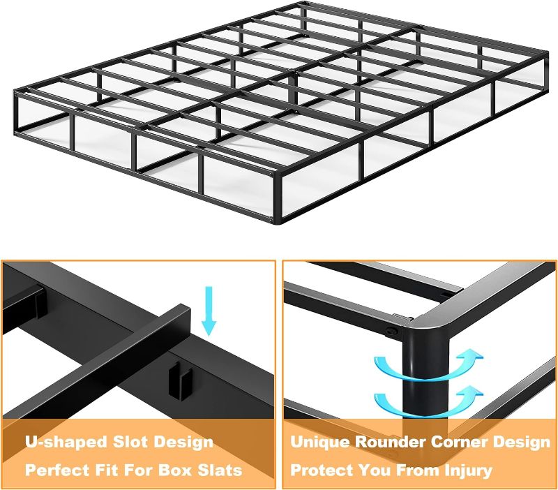 Photo 1 of ***USED - MIGHT BE MISSING PARTS***
THEOCORATE King Box Spring and Cover Set, 7 Inch High High Profile Metal BoxSpring