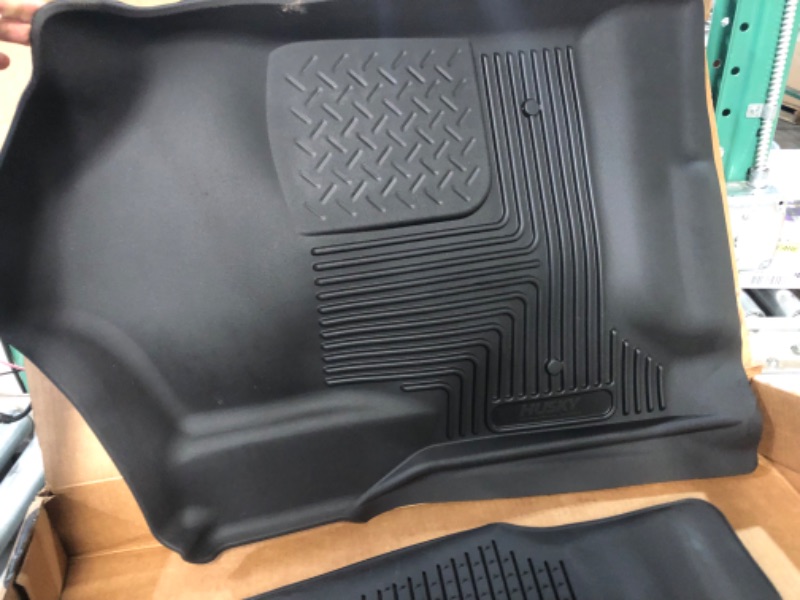 Photo 3 of Husky Liners Weatherbeater Series | 2nd Seat Floor Liner (Full Coverage) - Black | 19231 | Fits 2014-2018 Chevrolet Silverado/GMC Sierra 1500, 2015-2019 2500/3500 HD Crew Cab 1 Pcs