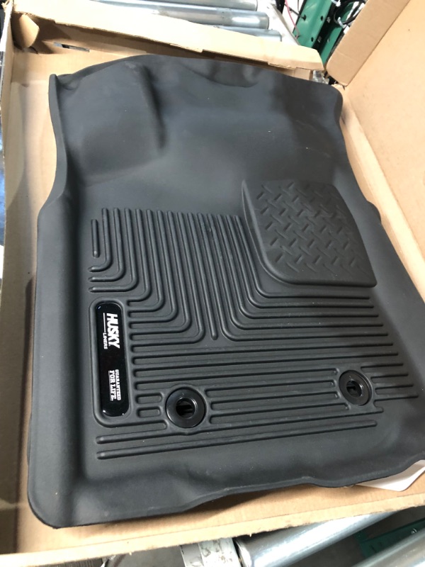 Photo 1 of Husky Liners X-act Contour Series | Front Floor Liners - Black | 53751 | Fits 2018-2022 Toyota Tacoma Double/Access Cab w/ Automatic Transmission 2 Pcs Double Cab X-act Contour Front Floor Mats