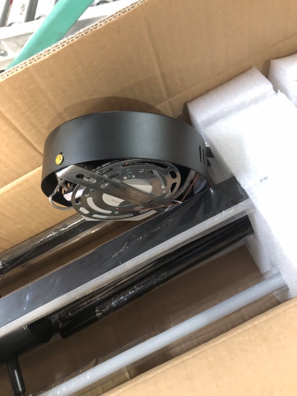 Photo 3 of **NONREFUNDABLE**FOR PARTS OR REPAIR**SEE NOTES**
Q&S Modern Led Chandelier,Black Contemporary Dimmable with Remote 4 Lights