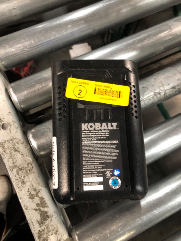 Photo 3 of Kobalt 40-Volt 4-Amps 2.0ah Rechargeable Lithium Ion (Li-Ion) Cordless Power Equipment Battery