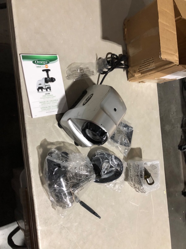Photo 1 of ***USED - DIRTY - DAMAGED - MIGHT BE MISSING PARTS - UNABLE TO TEST - SEE PICTURES***
Omega Compact Slow Speed Multi-Purpose Nutrition System Juicer with Quiet Motor 200-Watt, Silver