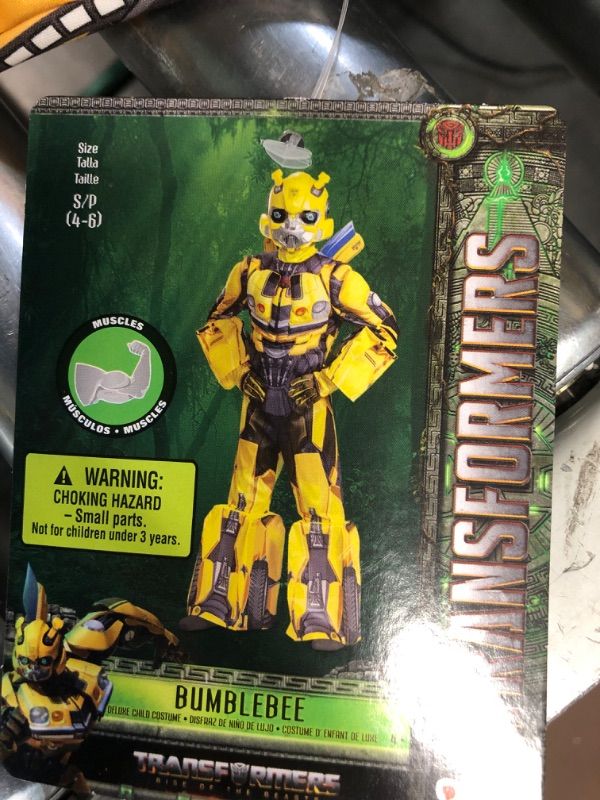 Photo 4 of Disguise Transformers Rise of the Beasts Boy's Bumblebee Costume size S 4-6