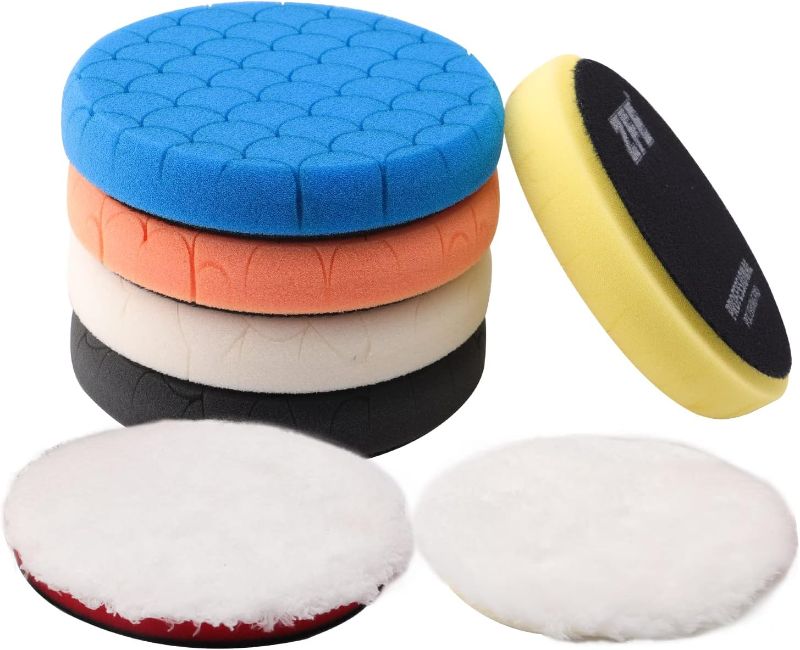 Photo 1 of  Buffing Polishing Pads, 5Pc 6 Inch Face for 5Inch 